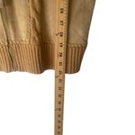 Designers Studio Vintage Size Small Western Leather Tan Cable Knit Vest Brown Photo 7