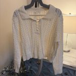 Storia  Women's Cream V-Neck Cable Sweater Photo 1