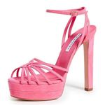 Aquazzura 130mm Flow Plateau Sandals Watermelon 38.5 With Box Pink High Heels Size 7.5 Photo 0