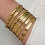 Boutique NEW Unisex Gold Plated 316L Simulated Diamond Star Cuff Bracelet, Adjustable Photo 0