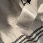 J Jill Wearever Collection Shirt Women's Medium Striped White Black Vneck Tunic Photo 4