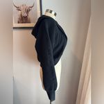 Aerie Offline By  Black Knit Cropped Cardigan Hoodie Photo 4