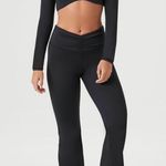 Forever 21 Active Contour Square Neck Long Sleeve Black Crop Top Photo 3