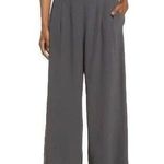 Eileen Fisher S Tencel Blend Crepe Wide Leg Pants Culotte Pull On Gray Logenlook Photo 1