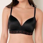 Victoria's Secret Victoria Secret PINK Wear Everywhere Wireless Push Bra 32DD Red Rhinestone Heart Photo 0