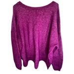 Lucky Brand  Bright Magenta V-Neck Relaxed Fit Pullover Sweater Photo 2
