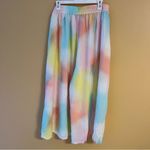 Modcloth Unbridled Enthusiasm Rainbow Ombre Wide Leg Cropped Pants XL Photo 1