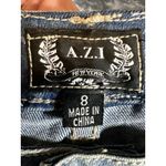 AZI Embroidered Beaded Boot Cut Blue Jeans Size 8 Photo 6