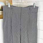 Diane Gilman Collection Wide Leg Houndstooth Trouser Pants Size 10 Paperbag Photo 2