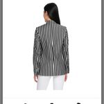 Karl Lagerfeld | Paris Women's Striped Notch Collar Jacket size 4 Photo 3