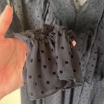 ZARA Sheer Black Ruffle Dotted Blouse Photo 3