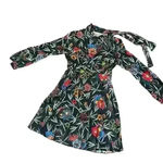 & Other Stories Beautiful & Other Stories Black Floral Dress. Tie neck, side zipper size US 8 Photo 1