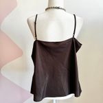 Liz Claiborne Brown Cami‎ Tank Top Y2K 2000s 90s Retro Indie Soft Girl Minimalist XL Photo 2