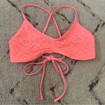 Aerie  coral crochet bikini top size medium Photo 7