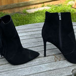 Jessica Simpson Women's Paegye Fringe Stiletto Dress Booties in black size 11 Photo 0