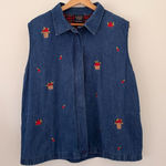 Allison Daley Vintage  Apple Picking Denim Vest Photo 0