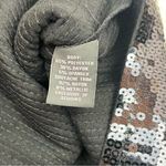 Investments  Black Sequin Top‎ Short Sleeve Squiggle Size Small NEW *FACTORY FLAW Photo 2