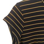 CAbi  4202 Drivers Seat Slinky Black Gold Stripe Turtleneck Top Size small Photo 7