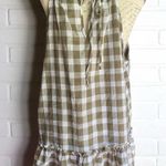 FOR THE REPUBLIC  Gingham Halter in Olive Sz L NWT Photo 3