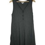 J.Jill  Shirt Dress Womens M Tall Henley V Neck Burnout Sleeveless Beachy Green Photo 0