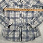 Columbia Button Down Shirt Women’s Small Blue White Gingham Drawstring Waist Photo 5