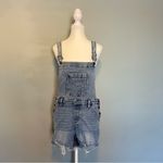 Judy Blue  Denim Overall Shortalls Distressed Size Large Photo 2