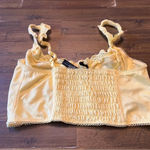 Urban Outfitters  Out From Under Yellow Crop Top Bra Bustier Yellow Small Eyelet Photo 2