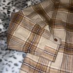 Norton Studios Plaid Shacket Tan Size 8 Photo 2