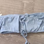 RVCA Blue Wide Rib 2-Way Bandeau Bikini Top Size M/10 Photo 4