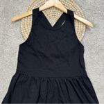 J.Crew Women’s Tiered Knit Midi Dress Sleeveless With Eyelet Trim in Black XS Photo 3