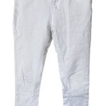 Indigo Rein #116  white stretch eyelet with zigzag raw hem jeans Photo 0