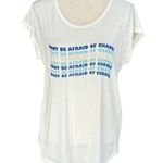 Style & Co Medium Top Dolman Sleeves Scoop Neck Burnout Fabric Writing Sheer New Photo 0