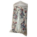 Lucky Brand  Top Womens XL Floral Long Sleeve Popover Tie Neck Boho Peasant White Photo 11