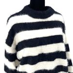A New Day Womens Pullover Sweater Long Sleeve Nylon Acrylic Black White Large Photo 2