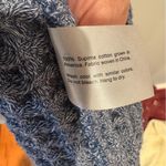 Huckberry Onsen Waffle Knit 100% Supima Cotton Hooded Robe Large Blue Photo 8