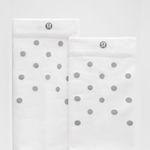 Lululemon  NWT Power Stride White Casual Crew Socks with Polka Dots Reflective M Photo 2