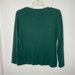 Karen Scott  Dark Green Long Sleeve Holiday Shirt size L Photo 3