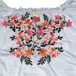 Free People Fleur De Jour Embroidered Off The Shoulder Mini Dress size XS Photo 8