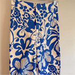 ZARA  pants size 2 floral blue white printed trouser pants super high waisted Photo 1