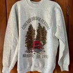 Fruit of the Loom Vintage Covered Bridge Festival Mansfield Crew Sweatshirt XL 1993 Red Bridge Photo 0