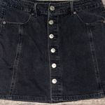 American Eagle Black Denim  Skirt Size 12 Photo 1