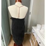 Lunya Intimates Washable Silk Midi Dress Nightgown Size XS Black Blush T Back Photo 4