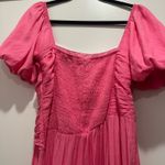 Hello Molly  Pink Puff Sleeve maxi Dress Photo 4