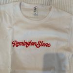 Remington Red and White Fitted Short Sleeve Tee Photo 2