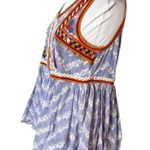 Indigo Moon Top Bohemian Embroidered Beaded and Coin Details Size medium Anthro Blue Photo 1