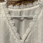 Elegant White Lace Trim Blouse Size XL Photo 2