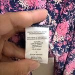 🎄Napa Valley Pink and Navy Floral Long Sleeve Top Size L Photo 4