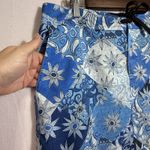 RipSkirt Blue Floral Paisley Patchwork Pull On Skirt Women L Hawaii Swim Pockets Size L Photo 5