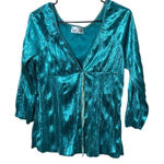 Vintage es.se Y2K Green Velvet Milkmaid Long Sleeve Top Size undefined Photo 0