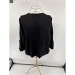 Eloquii  Womens Ruffle Sleeve Jacket Blazer Open-Front 3/4 Ponte Black Size 16 Photo 10